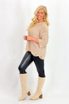 Khaki Half Sleeve Knitted Sweater