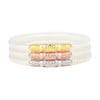 BuDhaGirl White Pearl Three Queens All Weather Bangles