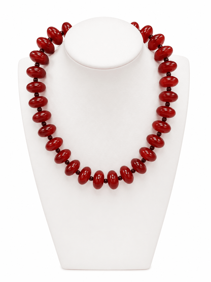 Statement beaded necklace with oversized beads