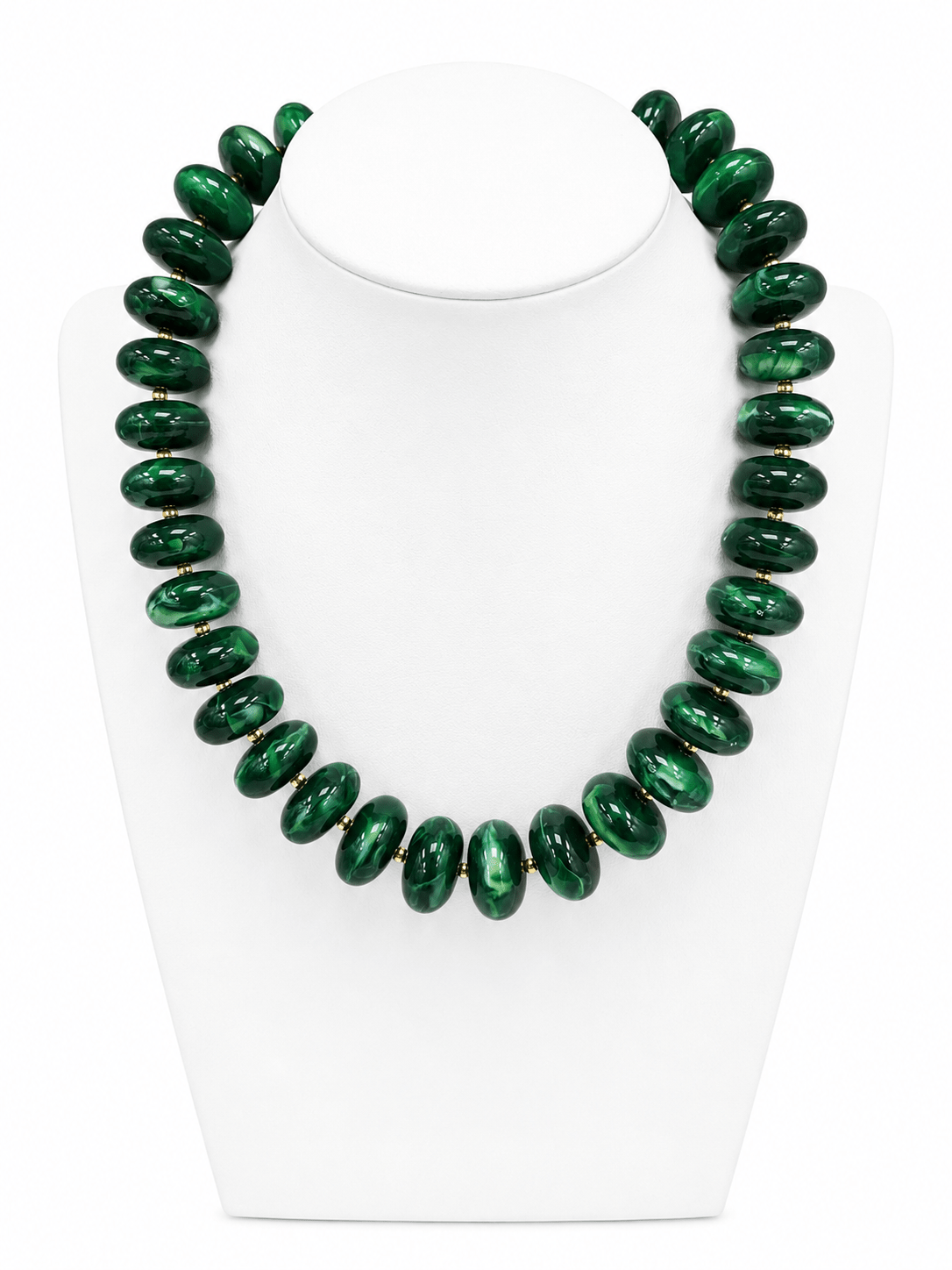 Marbled beaded strand necklace