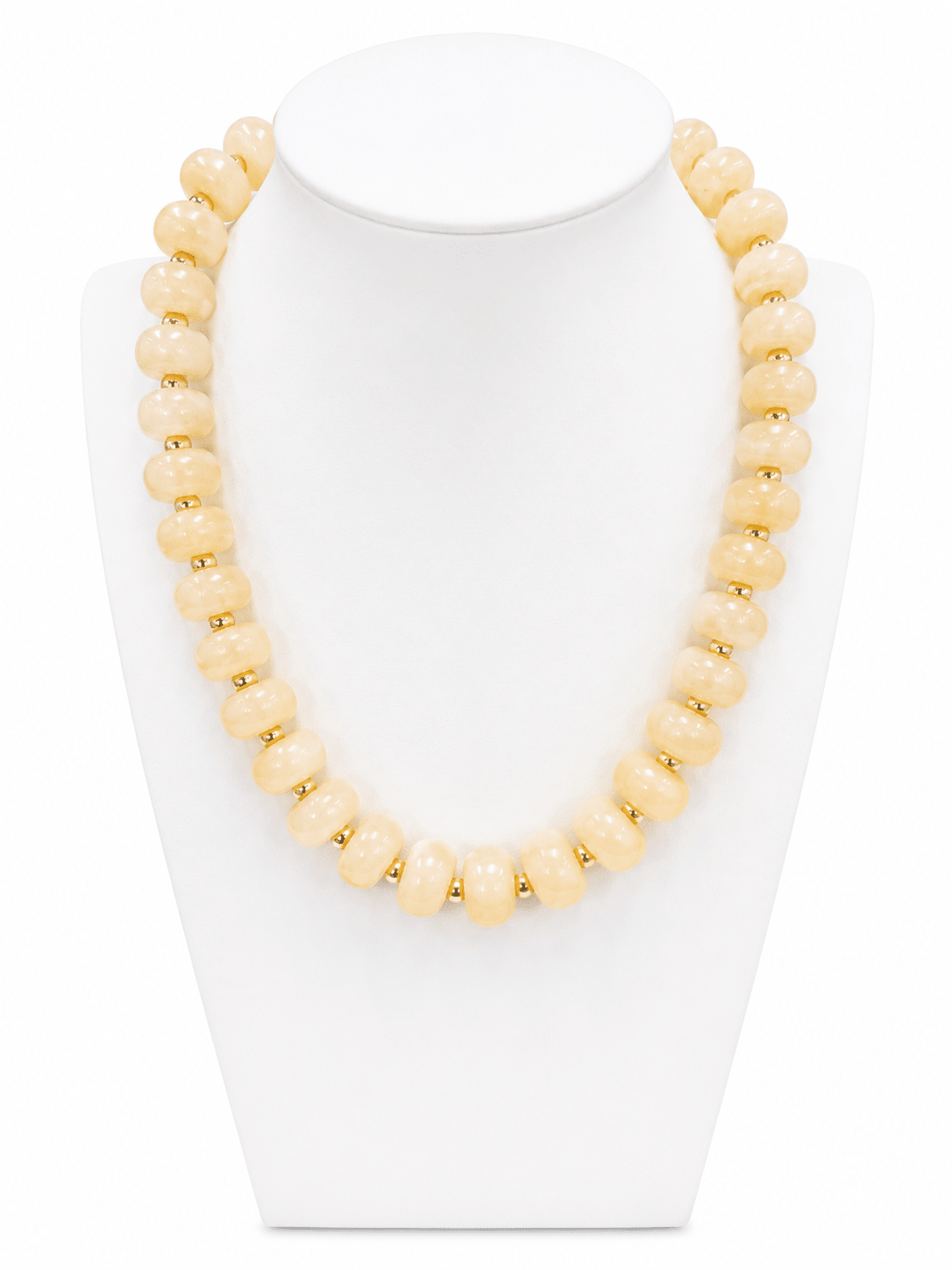 Smooth resin bead strand necklace