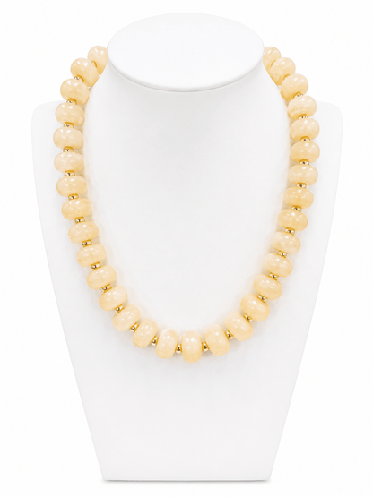 Smooth resin bead strand necklace