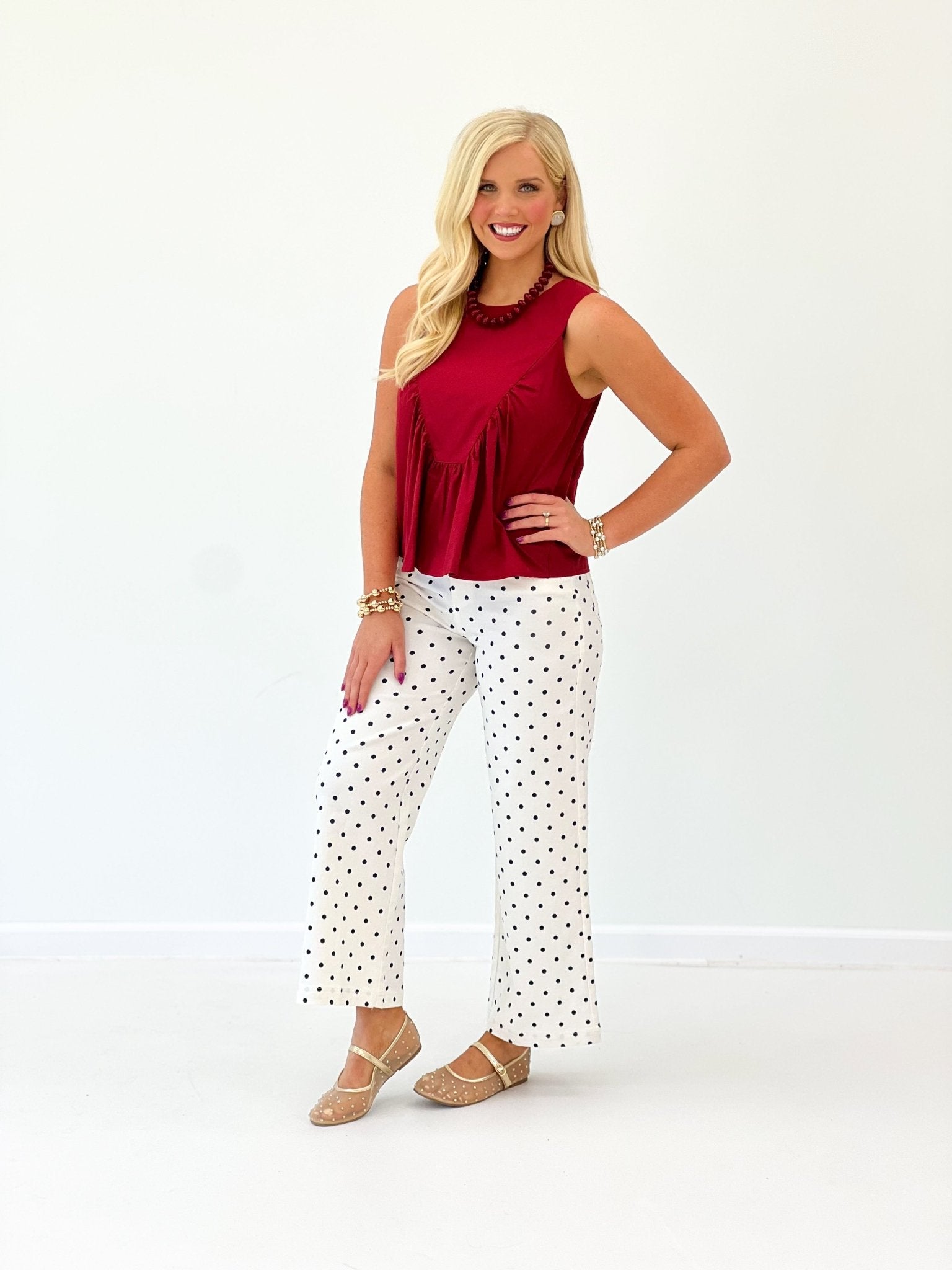 She+Sky Sleeveless Ruffle Detail Top - Lavish Boutique01-TOPS
