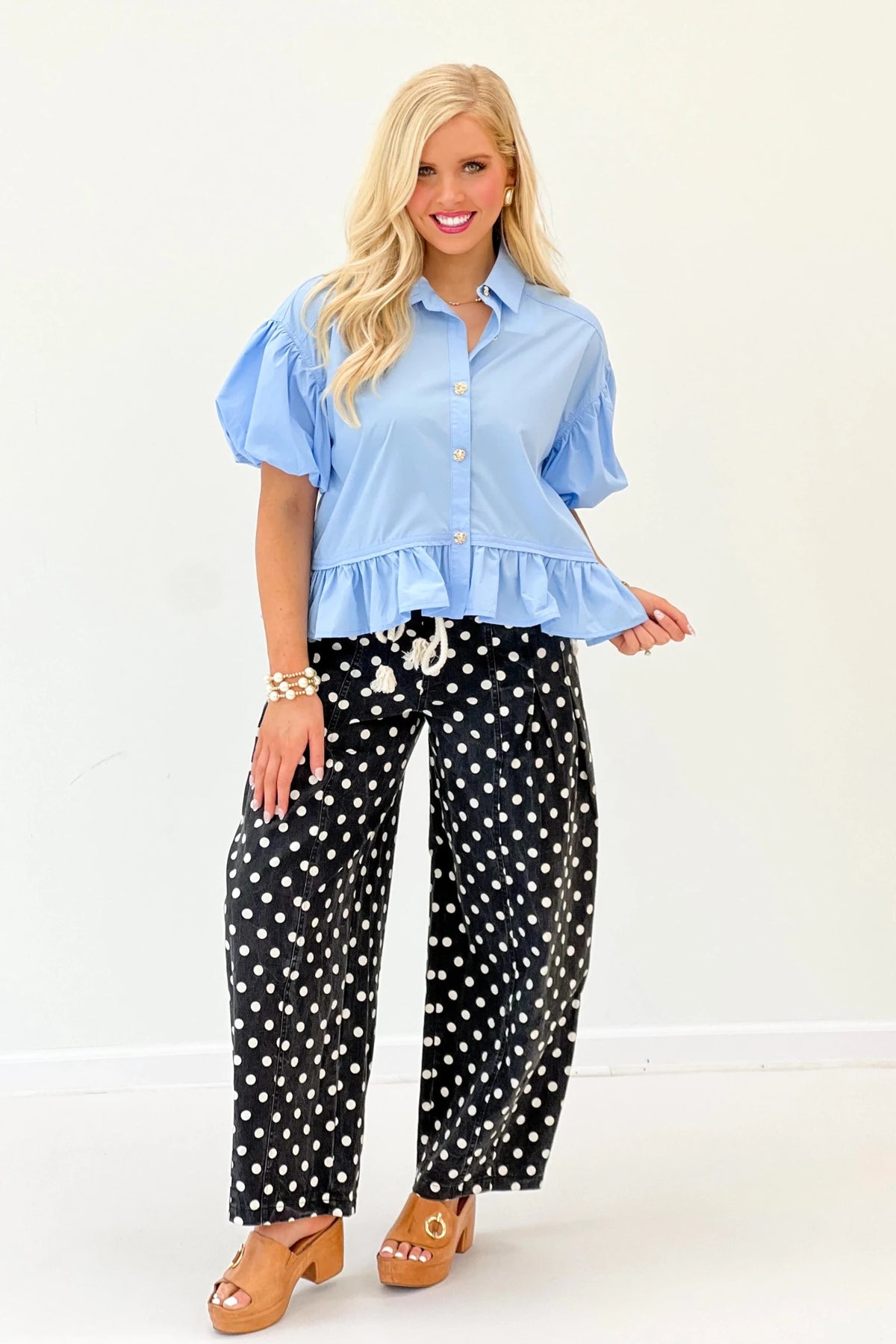 Sleeve Ruffle Bottom Top - Lavish BoutiqueTops