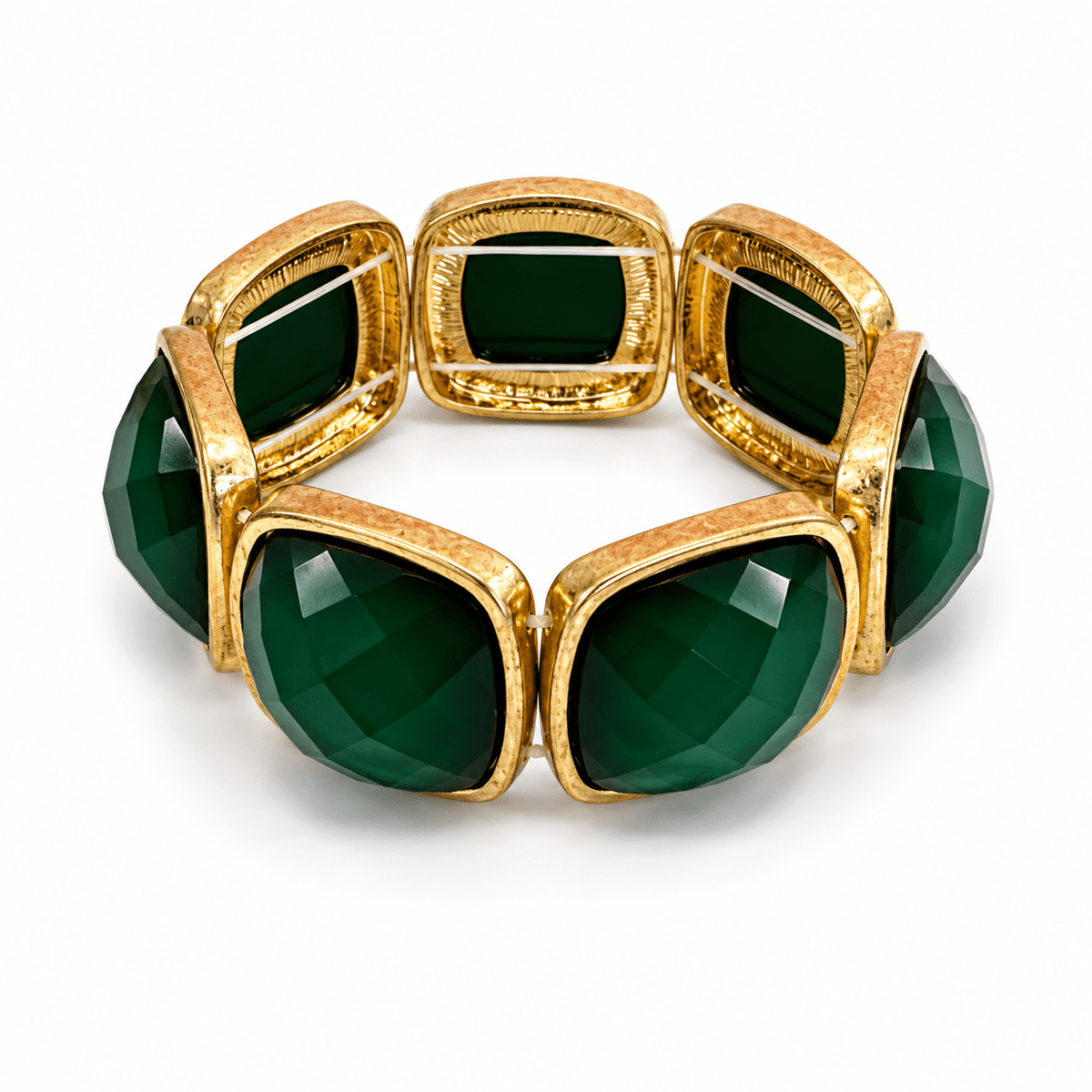 Chunky square stone bracelet