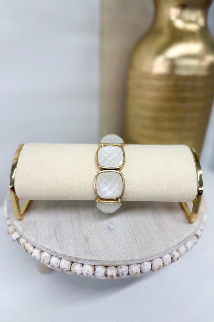 Square Stone Statement Bracelet - Lavish BoutiqueAccessories