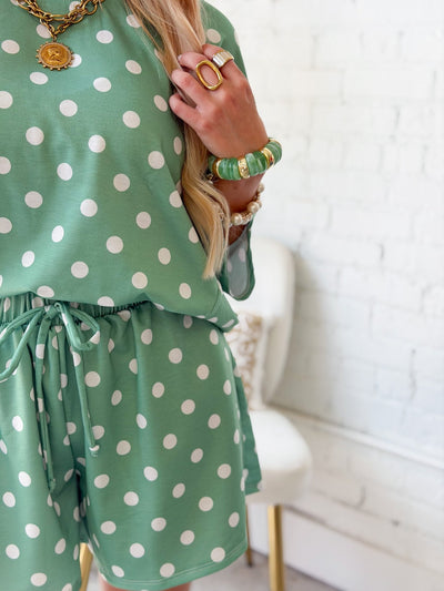 Stylive Polka Dot Shorts Set - Lavish Boutique01-TOPS