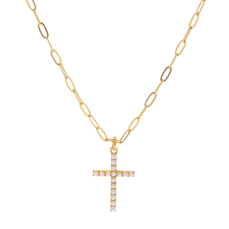 Sutton Cross Necklace - Lavish Boutique09-JEWELRY