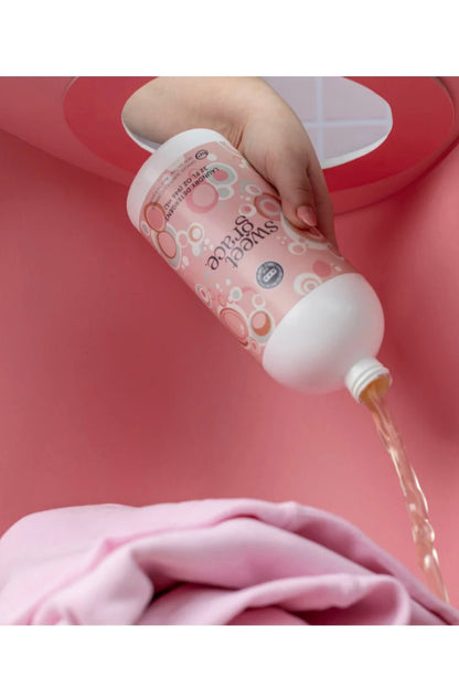 Large bottle of laundry detergent in the Sweet Grace scent