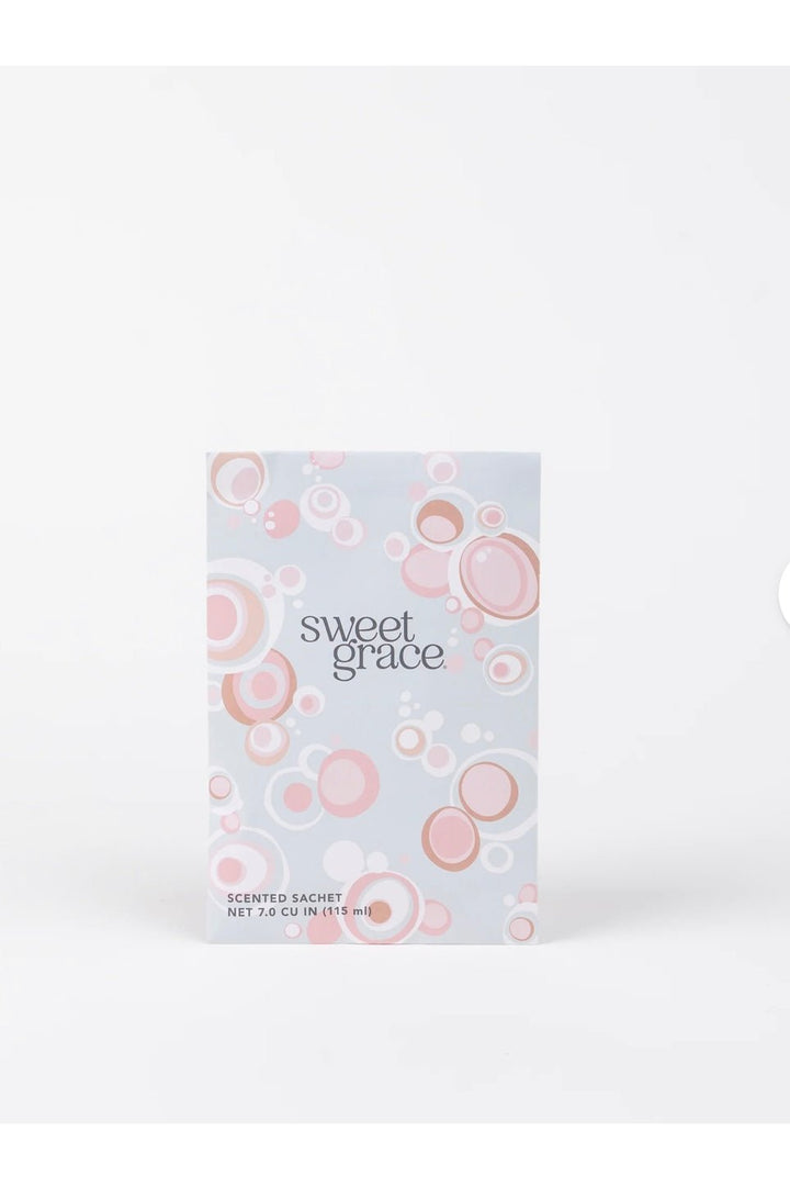 Sweet Grace scented sachet with a mod bubble design