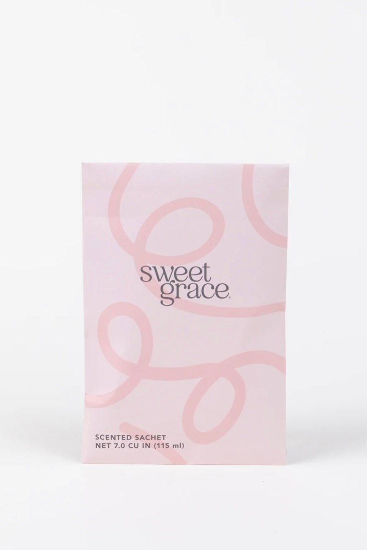 Sweet Grace scented sachet with a mod swirl design