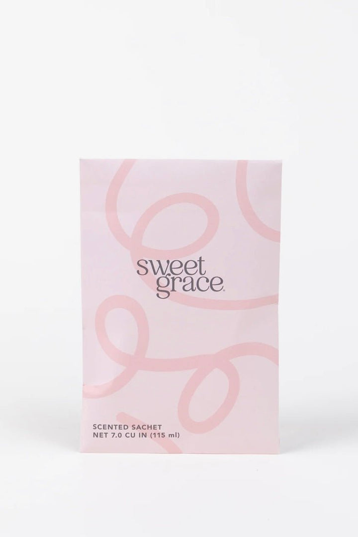 Sweet Grace scented sachet with a mod swirl design