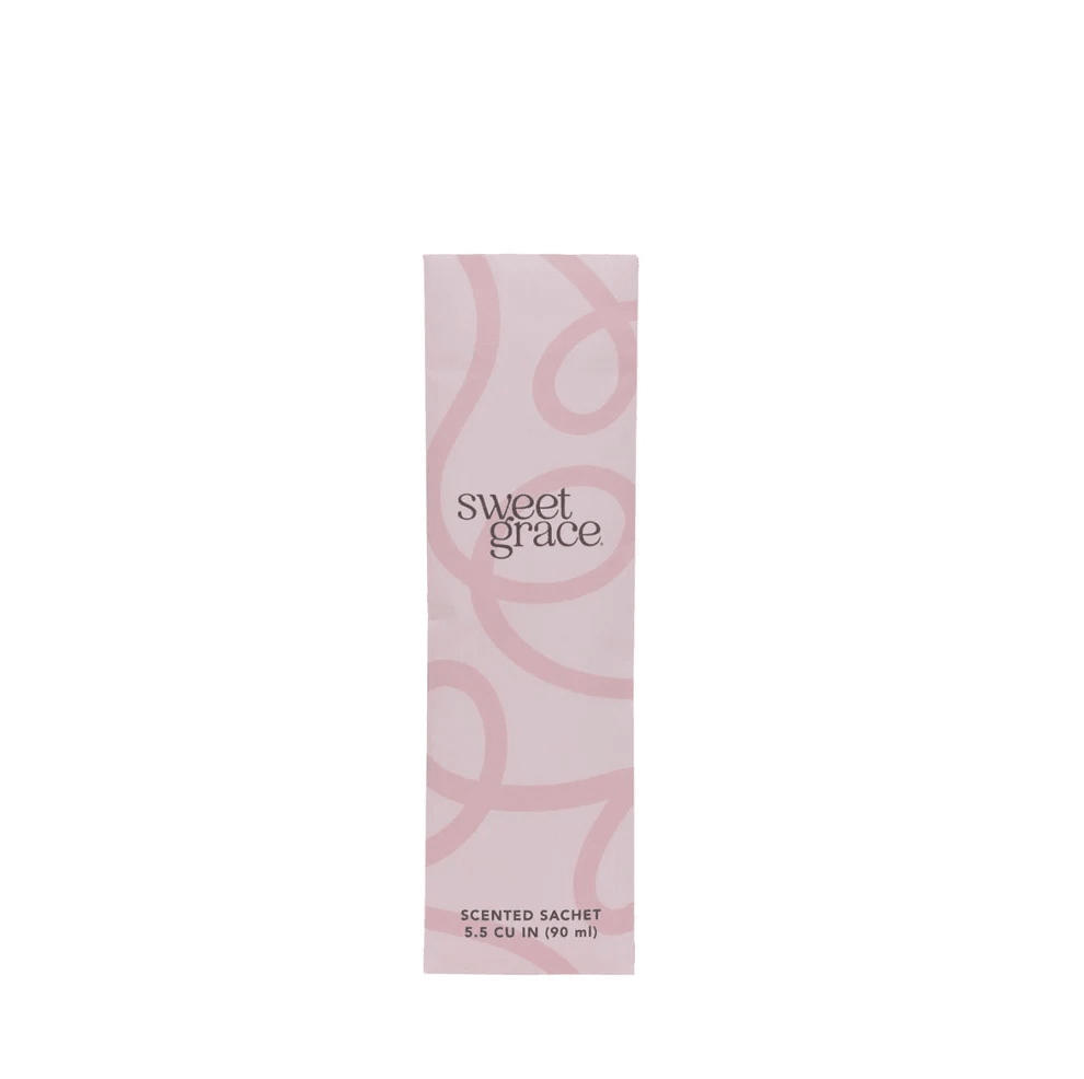 Sweet Grace slim scented sachet with a mod swirl design