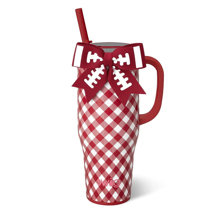 Swig Gameday Gingham Bow Mega Mug 40oz - Lavish Boutique11-GIFTS