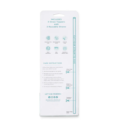 We've Got Spirit straw toppers that slide onto a reusable straw