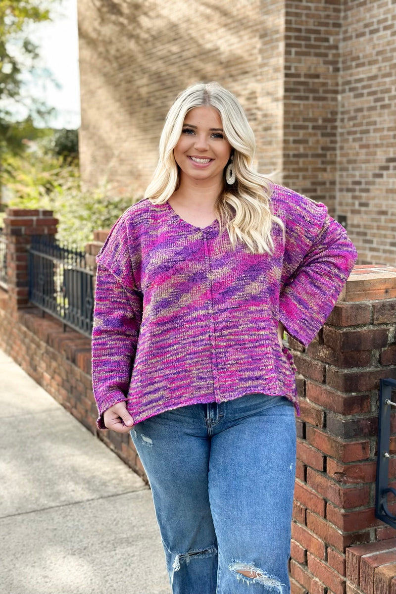 Pink Multi Knit Sweater