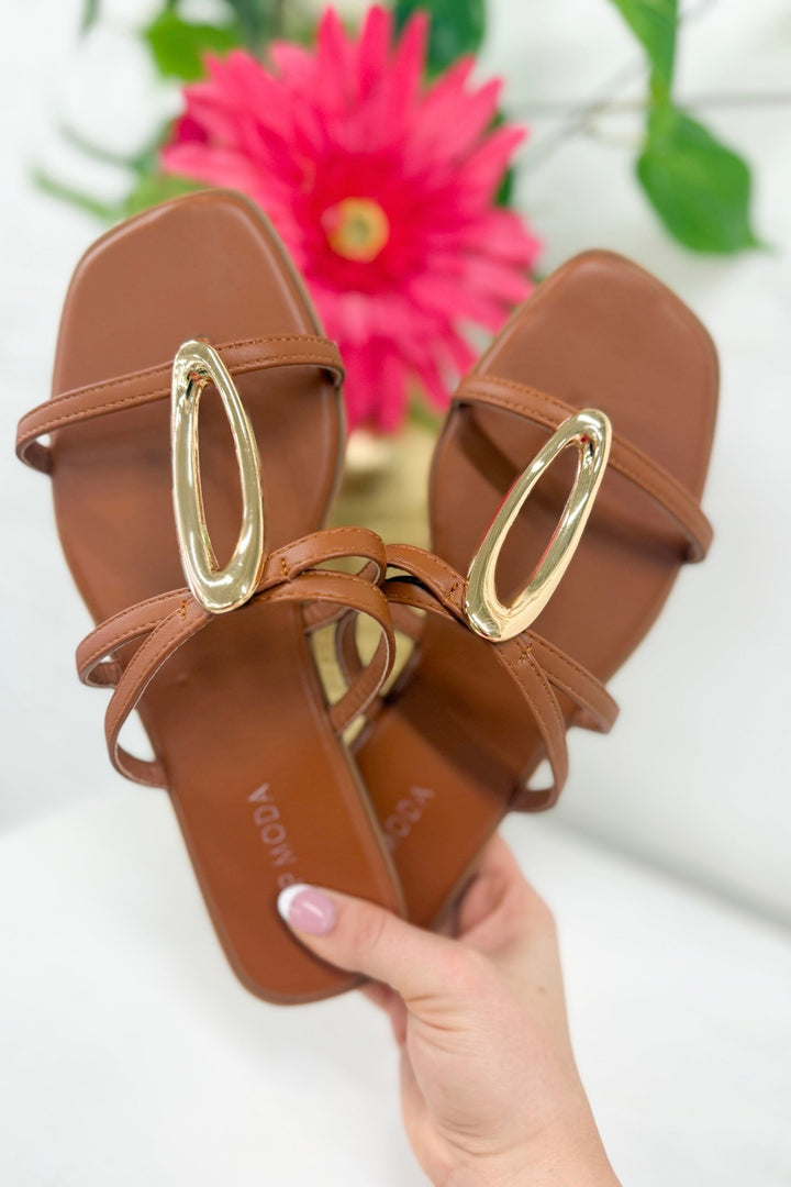 Tan Strappy Sandal - Lavish Boutique Shoes