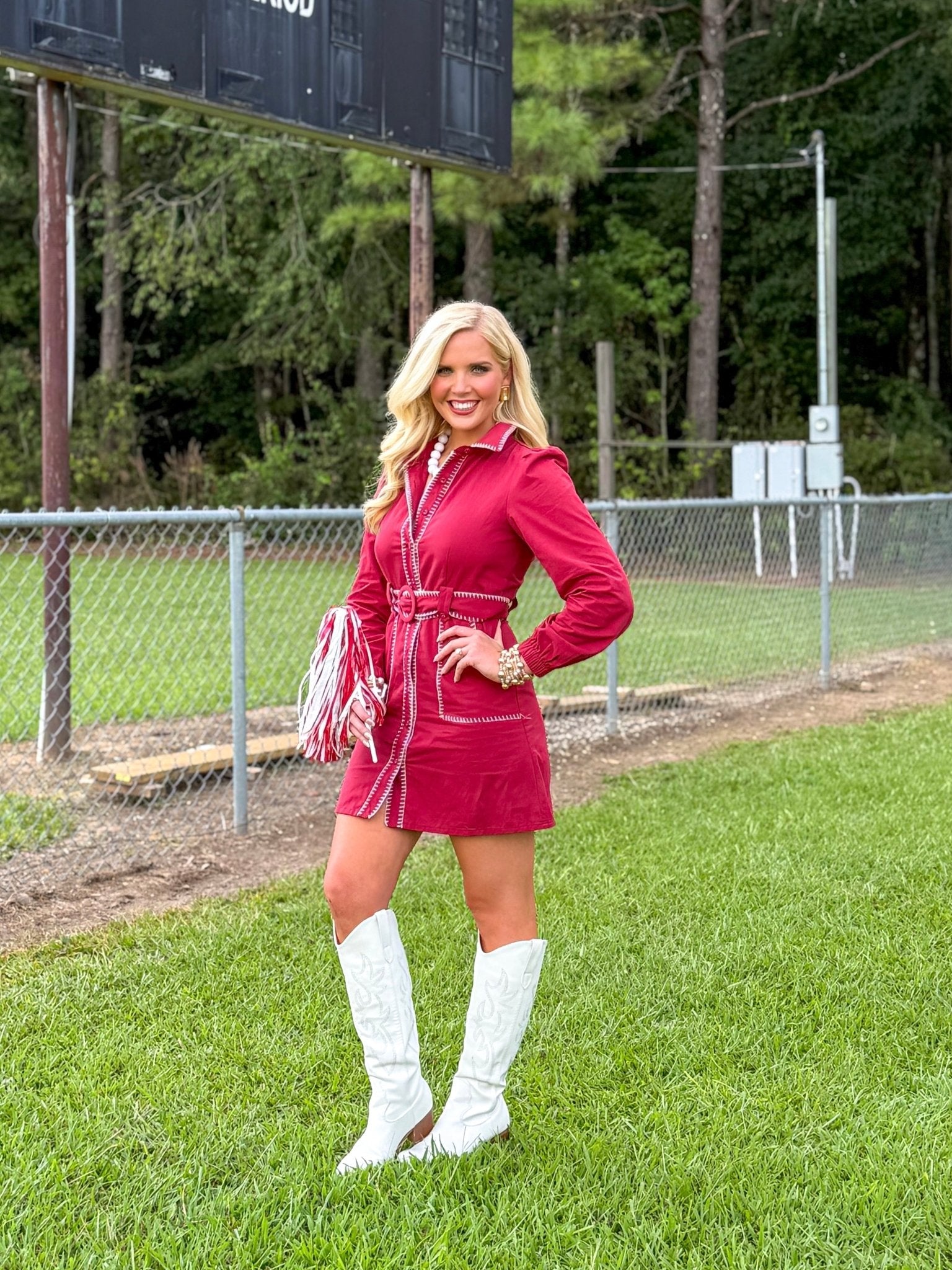 TCEC Button Down Belted Dress - Lavish Boutique04-DRESSES
