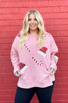 Mauve Sparkle Christmas Long Sleeve Top