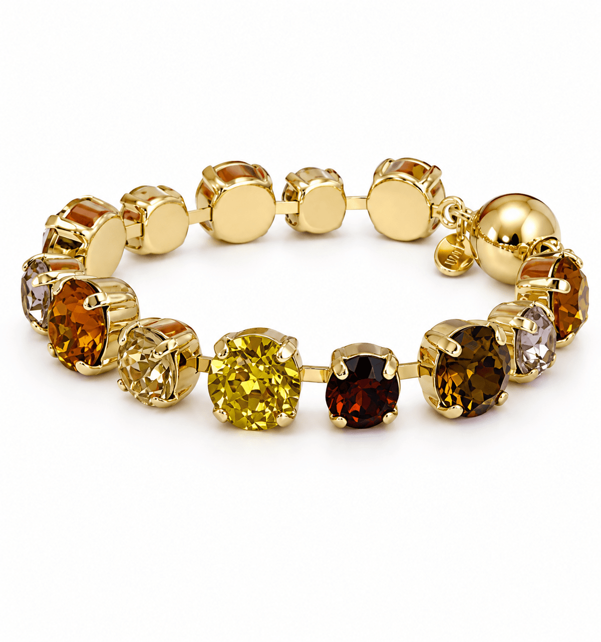 Gemstone bracelet in an autumn mix of warm-toned stones