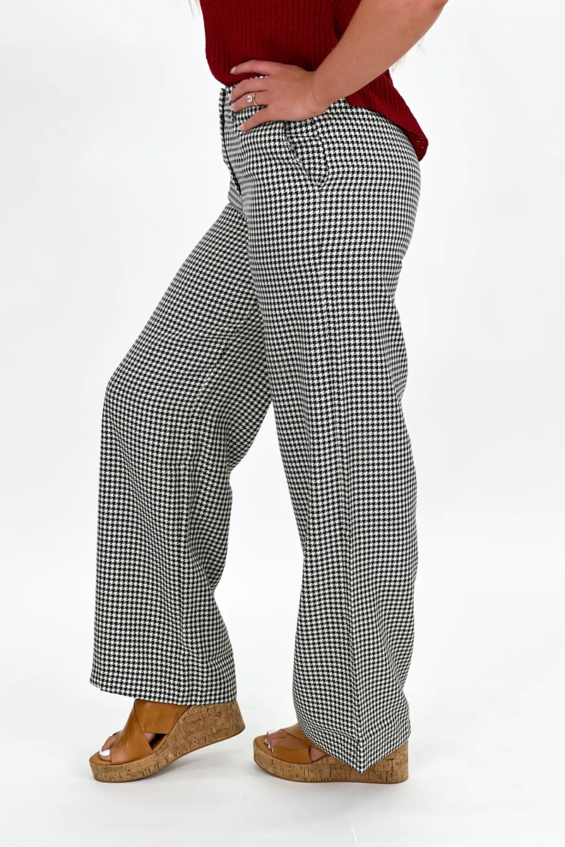 Black Mid Rise Pants