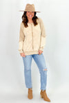 Beige Exposed Seam Sweatshirt *Final Sale*