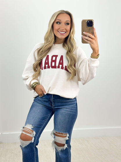 Tres Bien Alabama Graphic Long Sleeve Top - Lavish Boutique01-TOPS