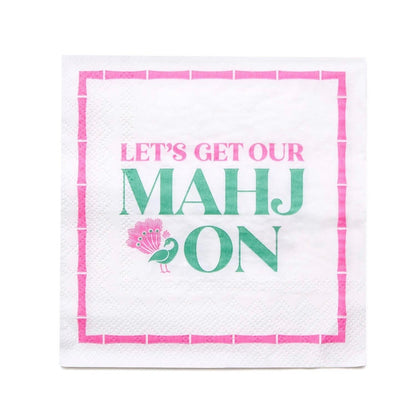 Two's Company Let's Mahj On 3-Ply Paper Cocktail Napkin - Lavish Boutique11-GIFTS