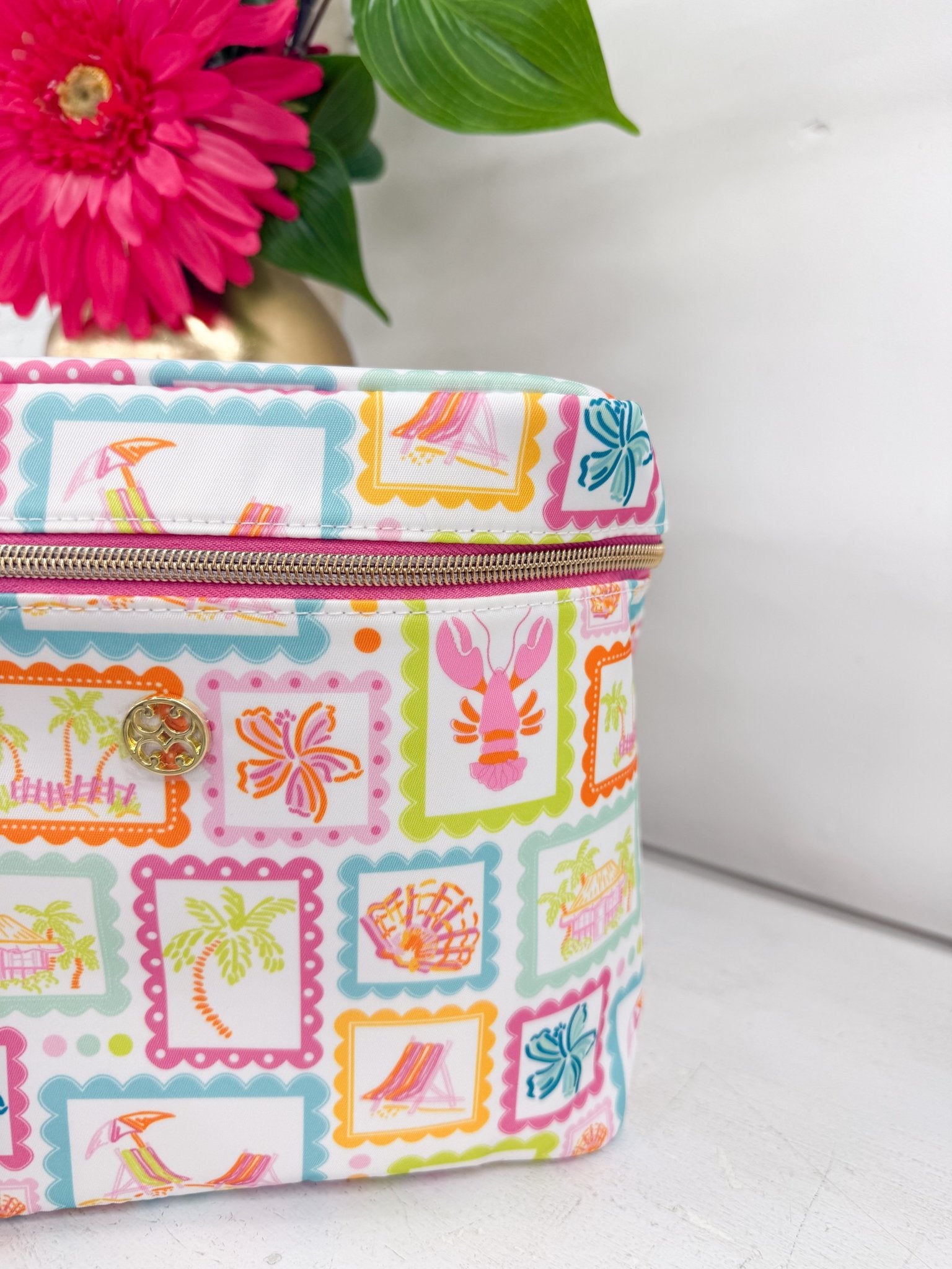 Happy Place patterned Ultraglam cosmetic organizer