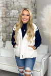 Ivory Zip Up Puffer Vest *Final Sale*