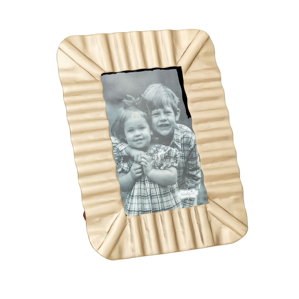 Gold brass mini picture frame in a vertical format