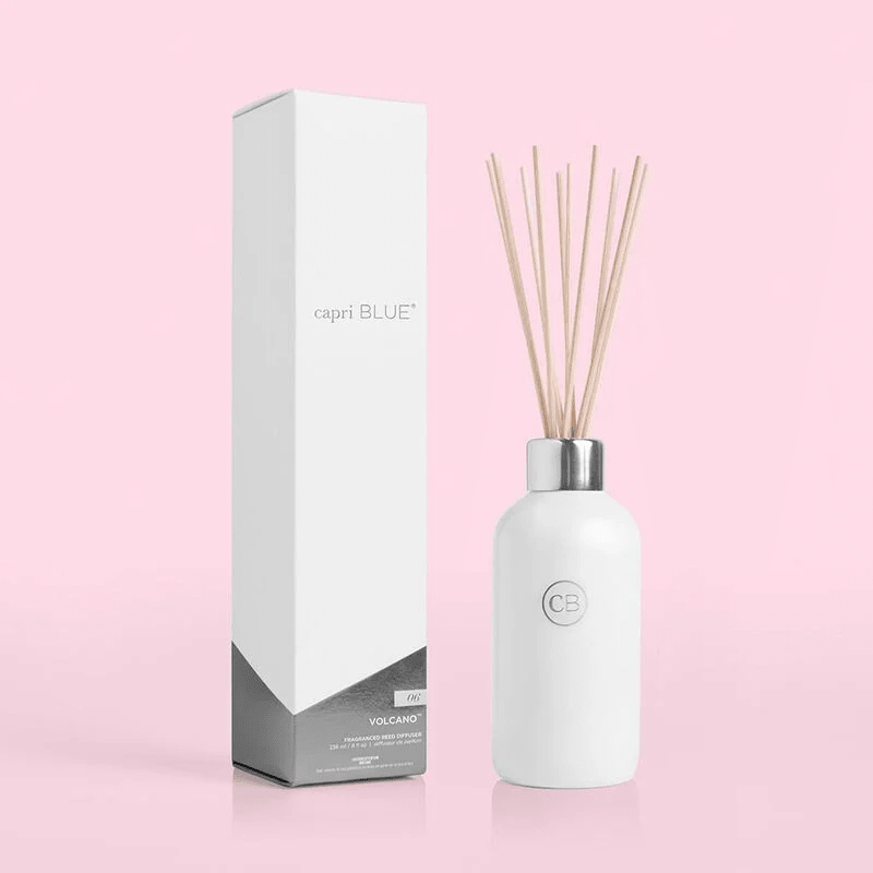 White signature diffuser bottle in the Volcano scent