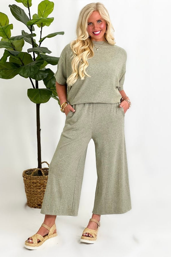 Olive Crop Pant