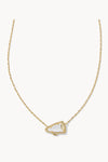 Kendra Scott Gold White Mother of Pearl Cheer Pendant Necklace