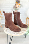 Antelope Omri Coffee Suede Heeled Bootie