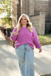 Lavender Crochet Knit Sweater