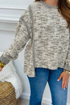 Mocha Jacquard Long Sleeve Sweater