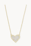 KS Ari Heart Pendant gld IRI Drusy