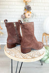 Antelope Omri Coffee Suede Heeled Bootie