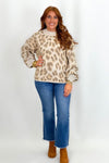 Cocoa Animal Print Ribbed Sweater