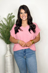 Candy Pink V-Neck Top