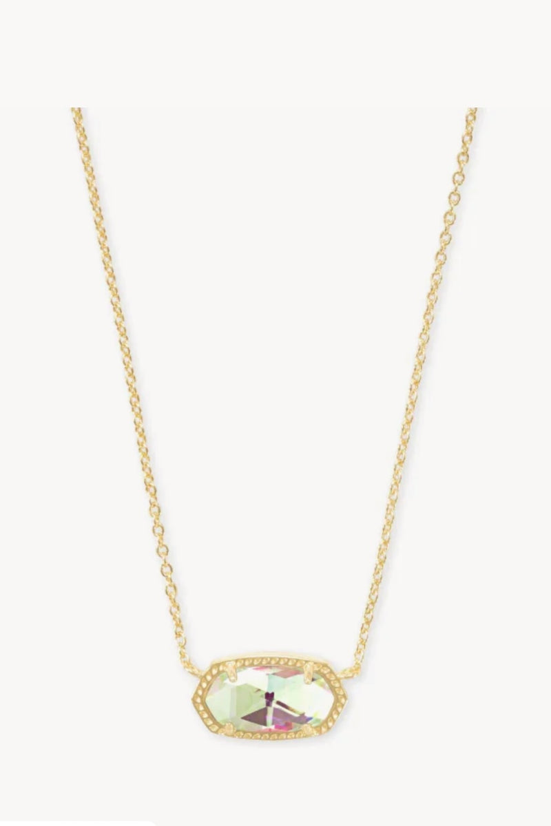 Kendra Scott Elisa Necklace Gold Dichroic Glass