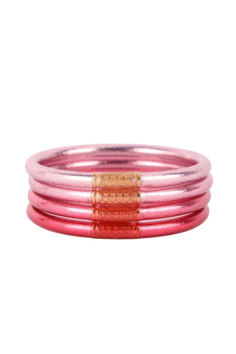 BuDhaGirl Carousel Pink All Weather Bangles (Set of 4)