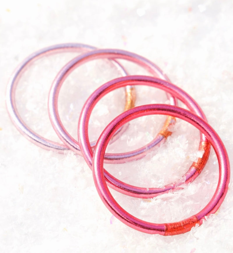 BuDhaGirl Carousel Pink All Weather Bangles (Set of 4)